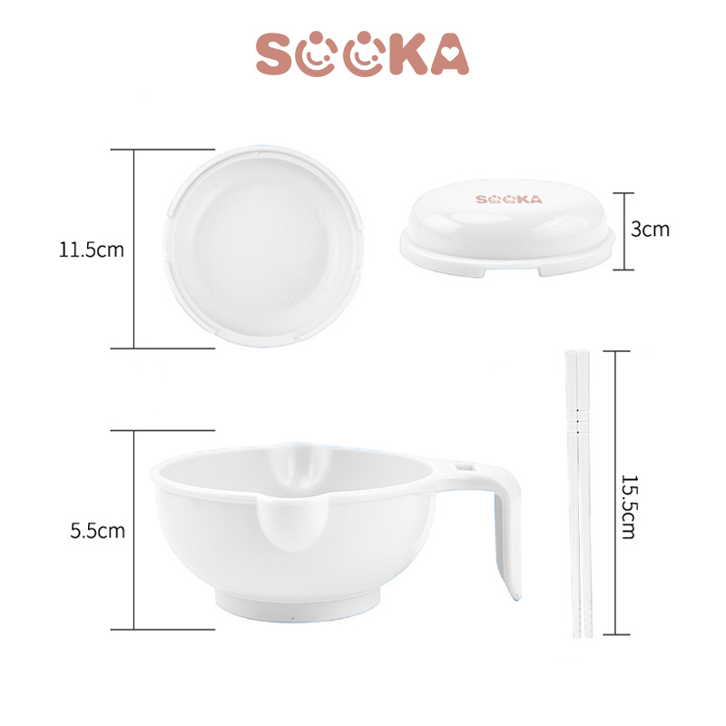 Sooka Baby Food Maker Grinding Bowl Alat Pembuat Makanan Bayi Anak 9pcs Set Alat Makan Bayi dengan Mangkuk Penghalus Makanan Bayi, Slow Cooker Baby Safe,  Mesin Pemrosesan Buah-Buahan, Saringan Mpasi Peralatan Makan Bayi SK-ECC1143