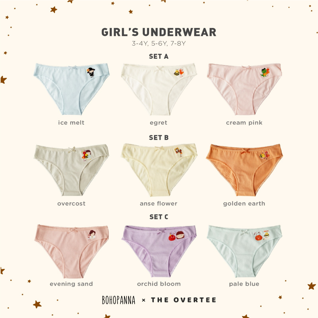 Bohopanna X The Overtee Girl Underwear CD Celana Dalam Anak Perempuan