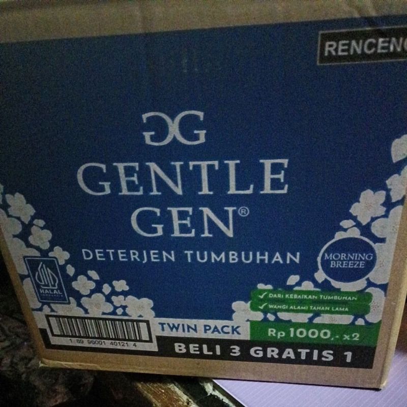 DETERJEN GETLE GEN SAC 160 BKS, SATU DUS PAKET