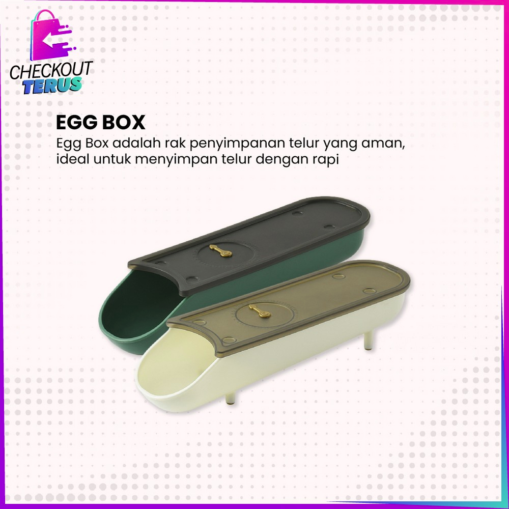 CT C861 Tempat Telur Ayam Estetik Kotak Penyimpanan Serbaguna Wadah Tempat Telor Storage Box Organizer Import