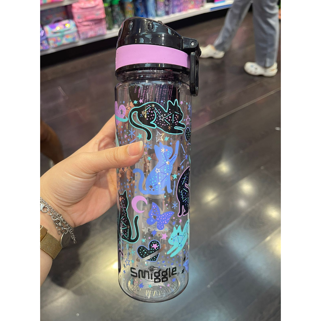 SMIGGLE WILD SIDE DRINK BOTTLE CAT - BOTOL MINUM SMIGGLE