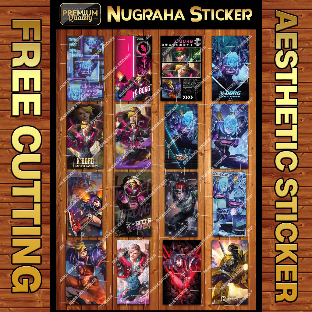 

(176 PCS) Sticker X-borg MLBB (Sticker Mobile Legends)