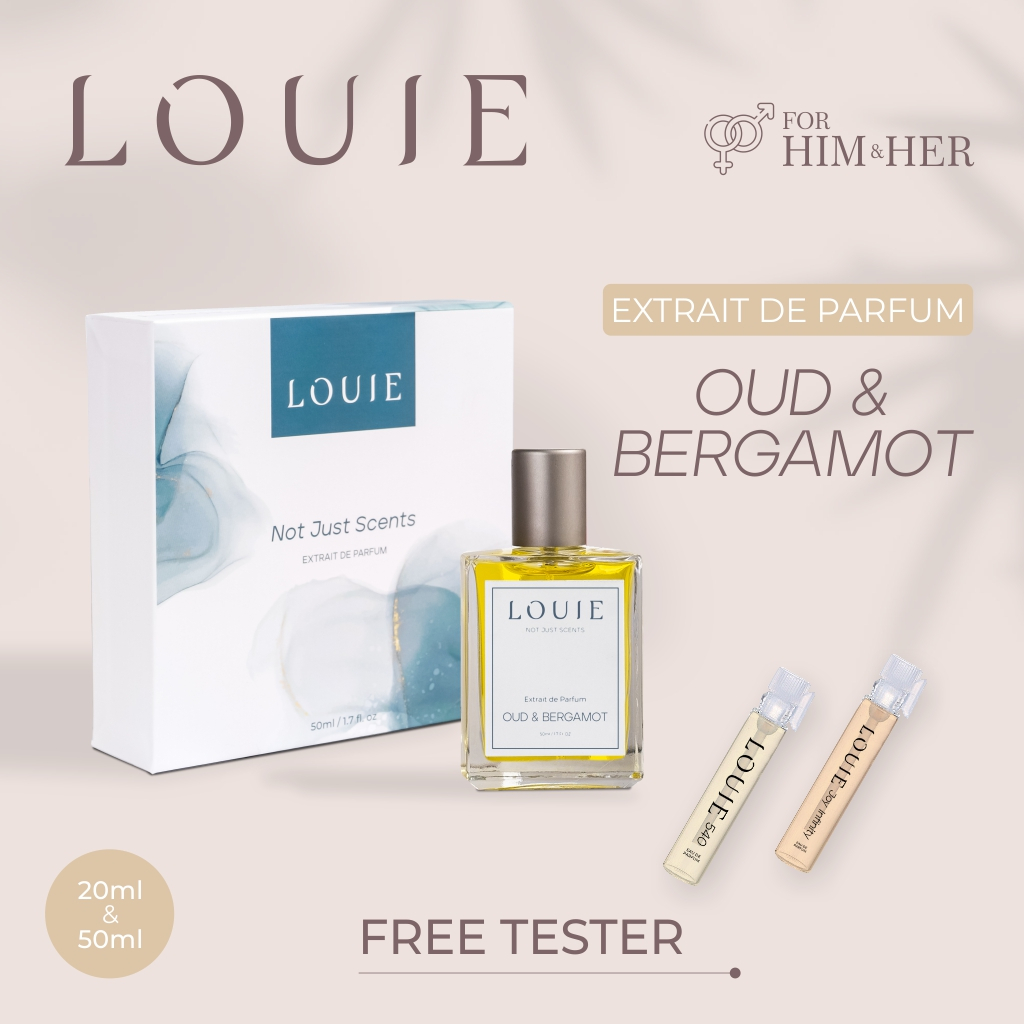 Louie Inspired Extrait De Parfum Parfume Perfume Farfum Parpum Minyak Wangi Oud and Bergamot Edp Mini kecil Travel Size Fresh Unisex Premium Lokal Mewah Wanita Perempuan Pria Cowok Awet Original Tahan Lama Dan Wangi 24 Jam Perempuan Pria Cowok 20 50 ml