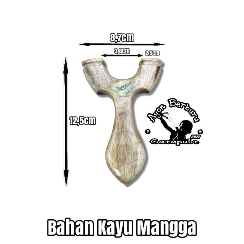 Ketapel OTT dari bahan kayu MANGGA/Ayon Catapult