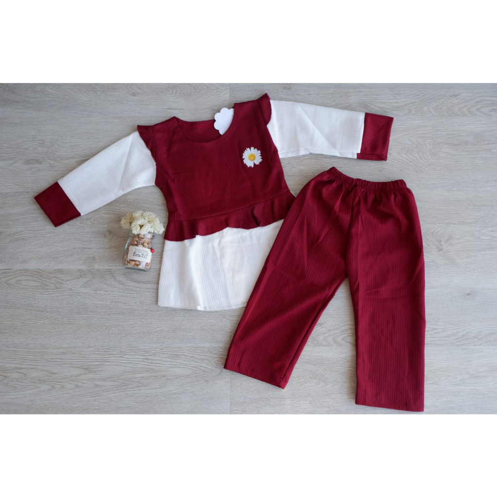 SETELAN DAISY ANAK PEREMPUANSETELAN SET DAISY ANAK WANITA