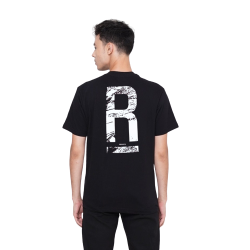 ROUGHNECK T-SHIRT SK103 LOGO R BLACK SCRATH