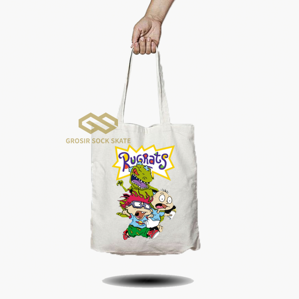 Totebag Kanvas Cartton Rugrats / Tas Tote Music / Musik Band