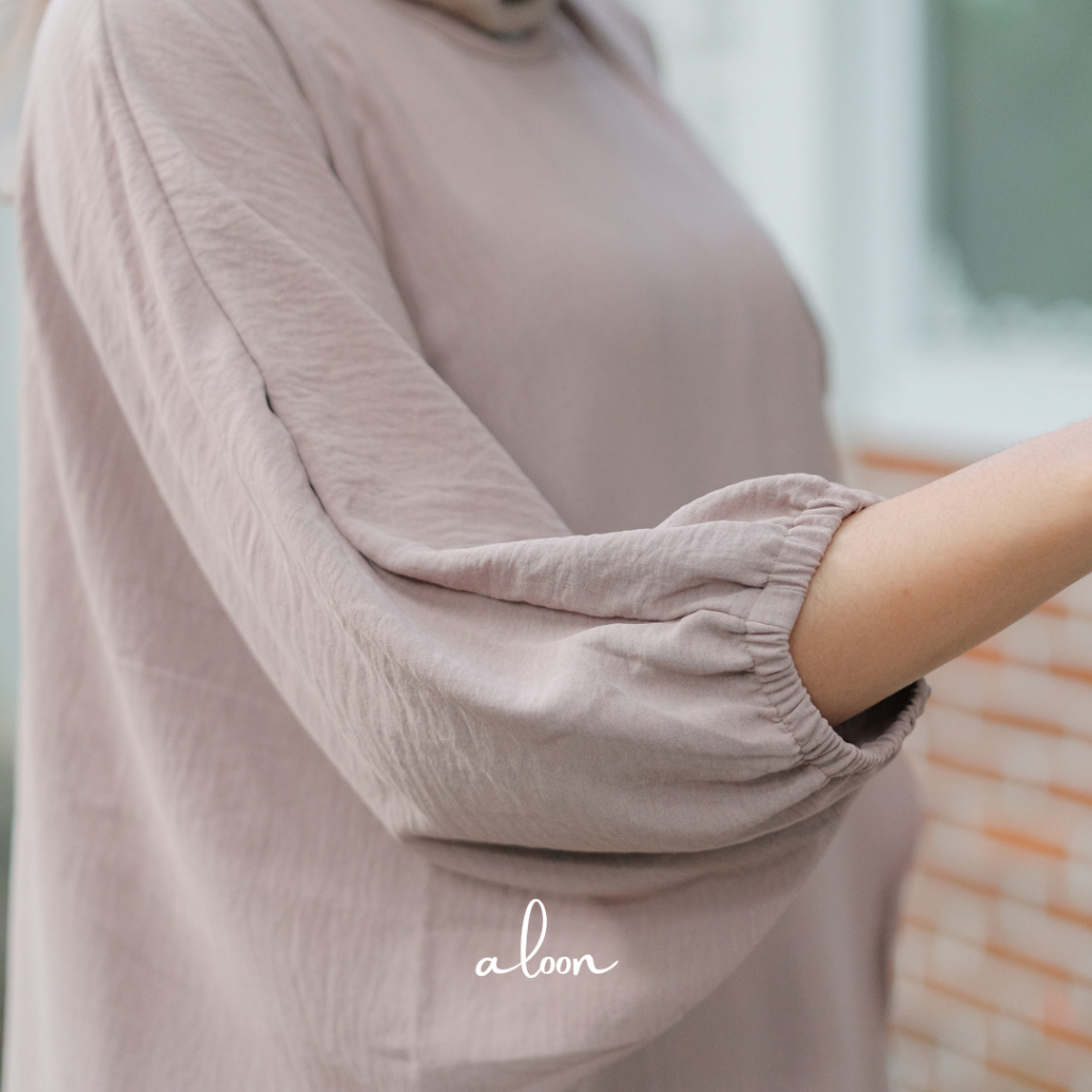 Anya Long Tunik Bahan Crinkle Airflow Busui Friendly – Baju Atasan Tunik Terbaru