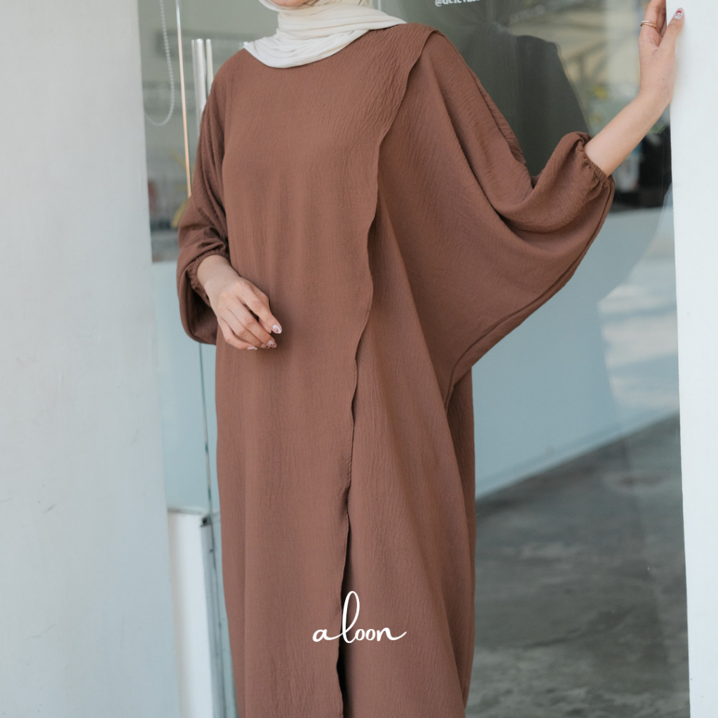 Anya Tunik Bahan Crinkle Airflow Busui Friendly – Long Tunik Pakaian Wanita Terbaru