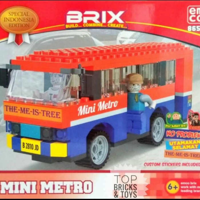 Emco Indo Brix Metro Mini Mainan Anak Metromini