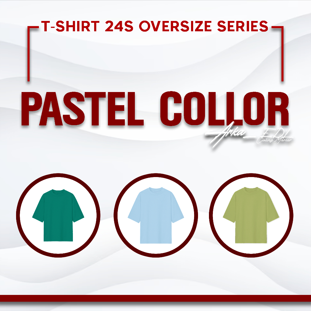 [PASTEL SERIES]KAOS OVERSIZE POLOS 24S COTTON COMBED UNISEX BAJU POLOS OVERSIZE PRIA WANITA