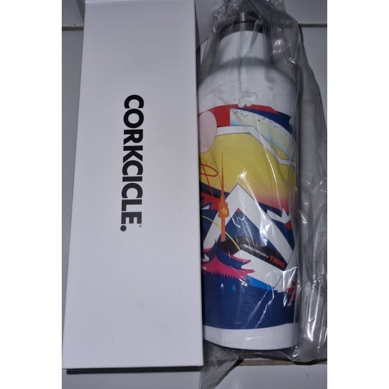 [READY STOCK] OFFICIAL TUMBLER CORKCICLE SEOUL CHECK IN 470ML + TOTEBAG SEALED