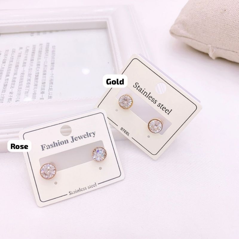 Anting Titanium asli Premium Quality Anti Karat Anti Alergi Anting Stainless steel Ori At90130