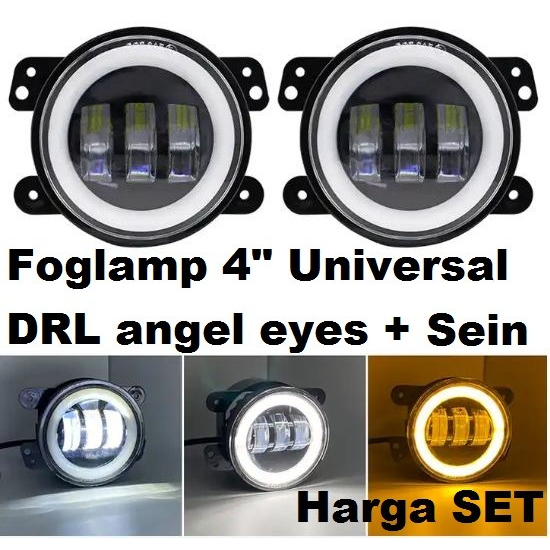 LAMPU KABUT FOGLAMP LED DAYMAKER 4 IN DRL ANGGEL AES UNIVERSAL MOBIL SUZUKI ERTIGA - APV ARENA - SWI