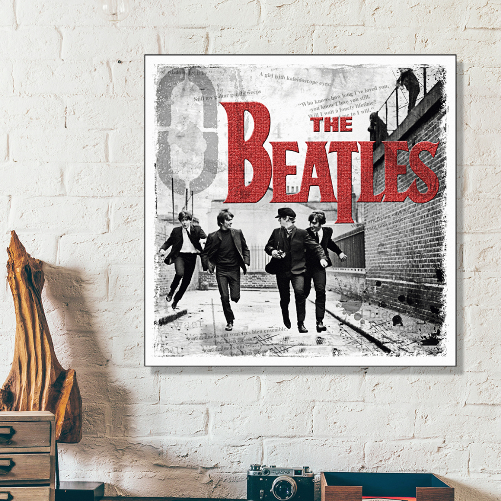 Poster the beatles Hiasan dinding musik Wall decor minimalis