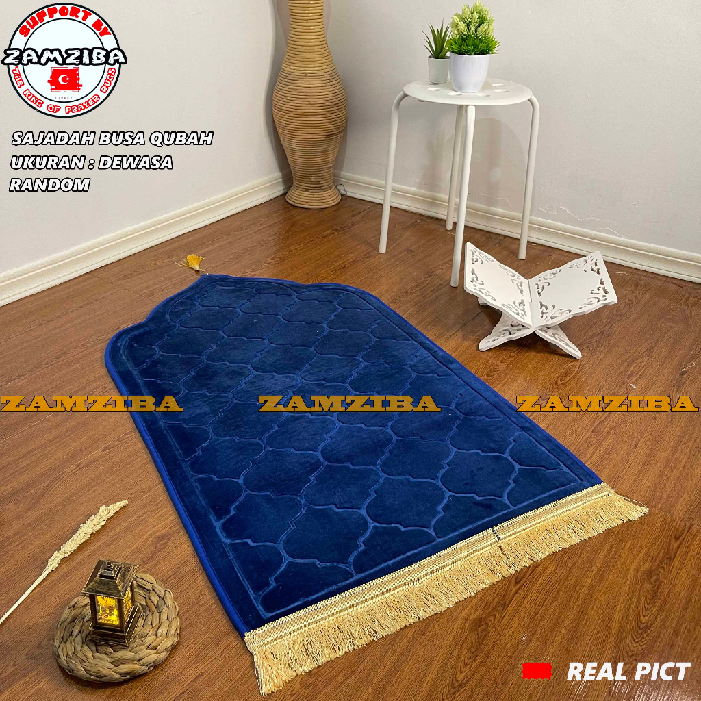 Sajadah Turki Premium Anti Slip Tebal Dan Halus Model Qubah Perlengkapan Sholat