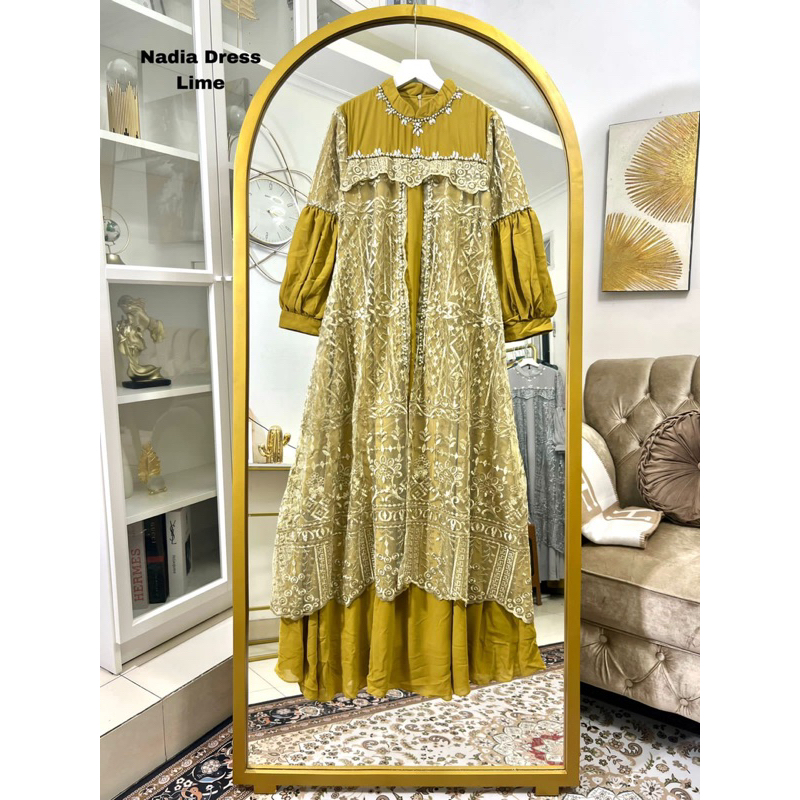 Realpict Gamis Nadia  / Gamis Terbaru / Gamis Modern / Gamis Pesta / Gamis Kekinian / Gamis Kondangan / Gamis Terbaru / Gamis Mewah