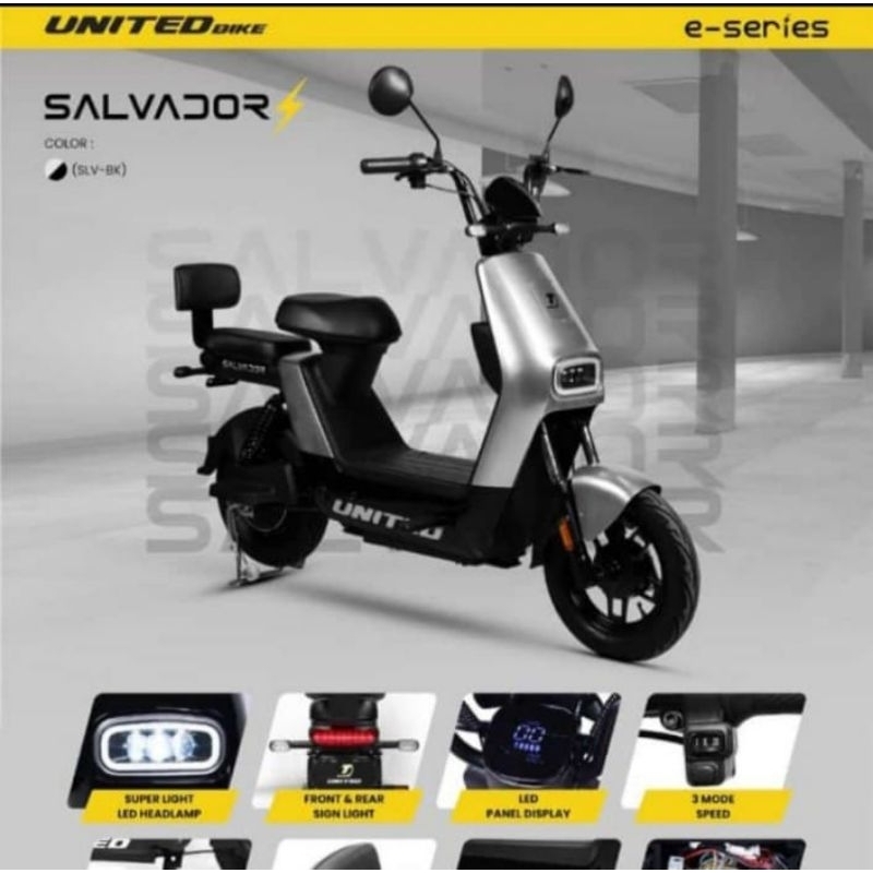PROMO GRATIS ONGKIR Sepeda Listrik UNITED SALVADOR ELECTRIC E Bike 600Watt