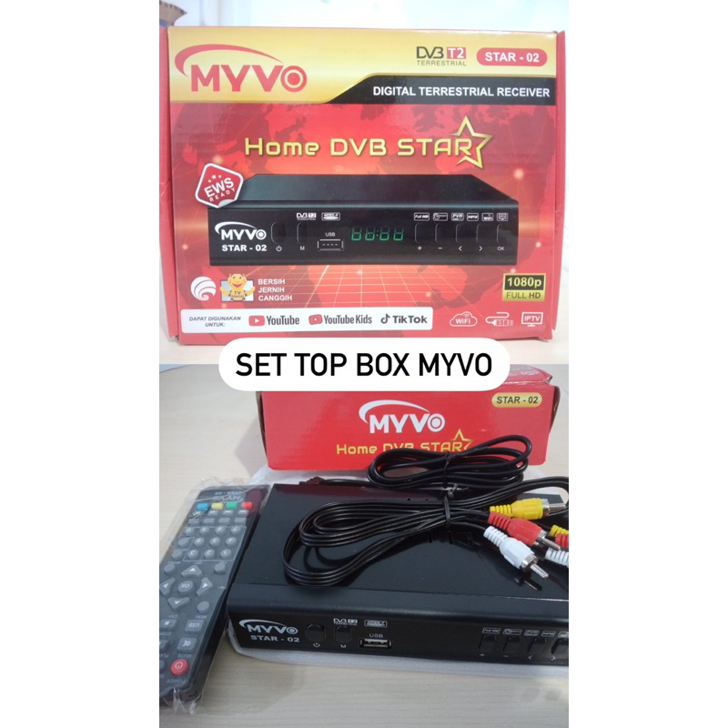 Set Top Box MYVO / STB TV DIGITAL DVB T2 MYVO STAR 02