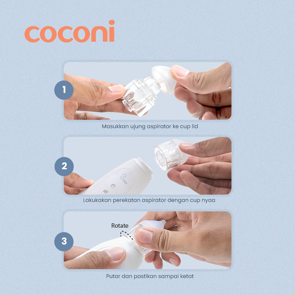 Coconi Baby Nasal Aspirator Nose 0m+ | Alat Penyedot Hidung / Ingus Elektrik Bayi