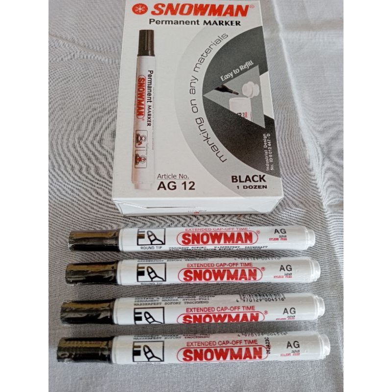 

spidol Permanent Snowman /spidol permanent AG black (1pcs)