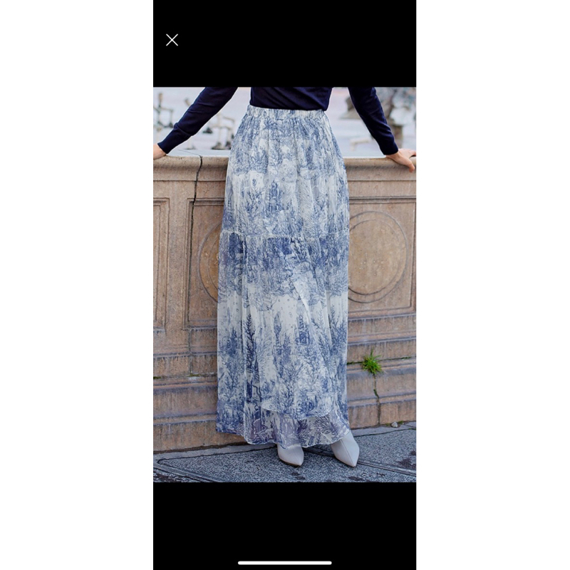 SALE SIZE S El mar Minorca Flowy Skirt Blue Benang Jarum