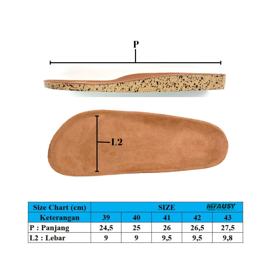 Sandal Cowok Pria Birken Casual mrAUSY Silang Japit