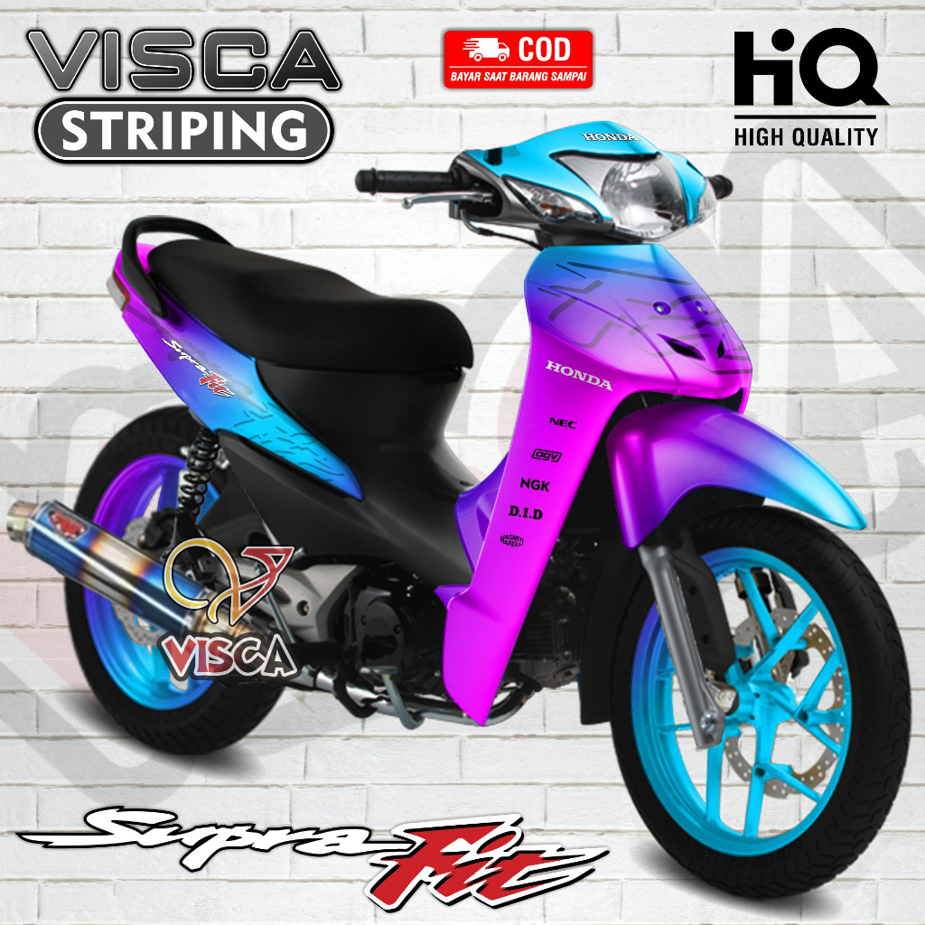 Decal Supra Fit New Full Body - Stiker Supra Fit New - Dekal Supra Fit New - Striping Hologram Supra
