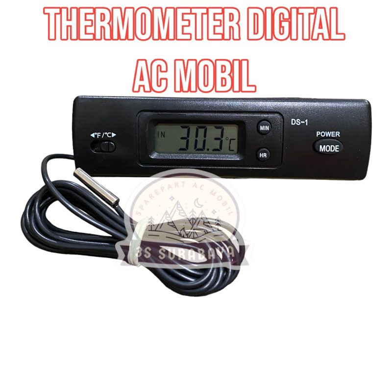 Thermometer Digital Pengukur Suhu Ac Ruangan Kulkas Mobil termometer