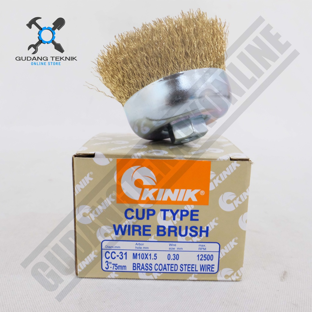 Sikat Mangkok Kawat 3&quot; CC31 KINIK / Cup Brush Steel Wire Sikat Gerinda Kawat Model Mangkok Sikat Grenda Kawat Kuningan Mangkok 3 Inch CC 31 KINIK