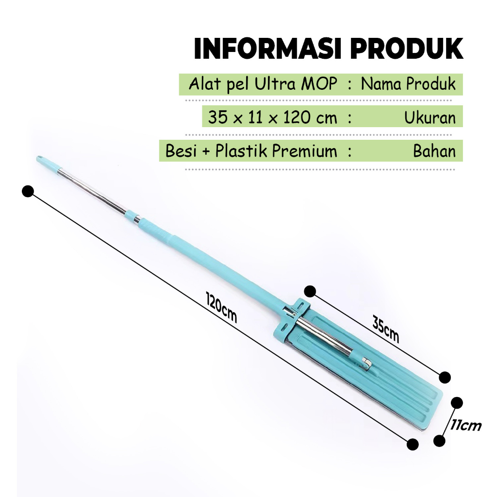 Ultra Mop Alat Pel Praktis Kain pel Lantai Magic Boom Spray Mop Pel lantai Ultra Moop Kain Pel Otomatis Pel Pelan C2A1