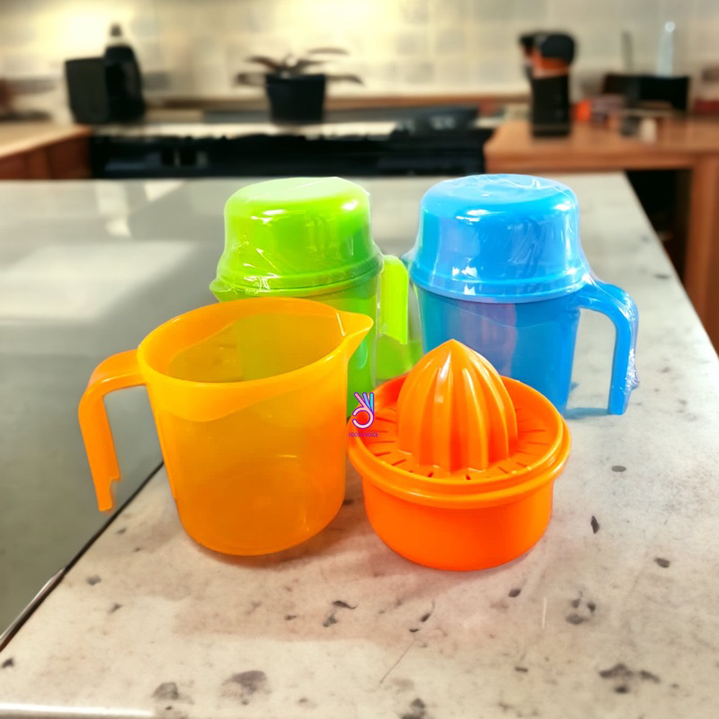 Perasan Jeruk Plastik JASJUS Set 3in1 Alat Peras Lemon Manual MURAH Limau Jus