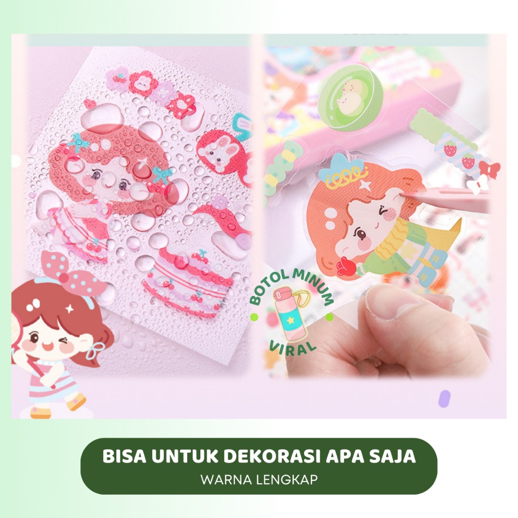 Sticker 100 Pcs Momo Cute Aesthetic Box Terbaru Stiker Deco Korea Viral