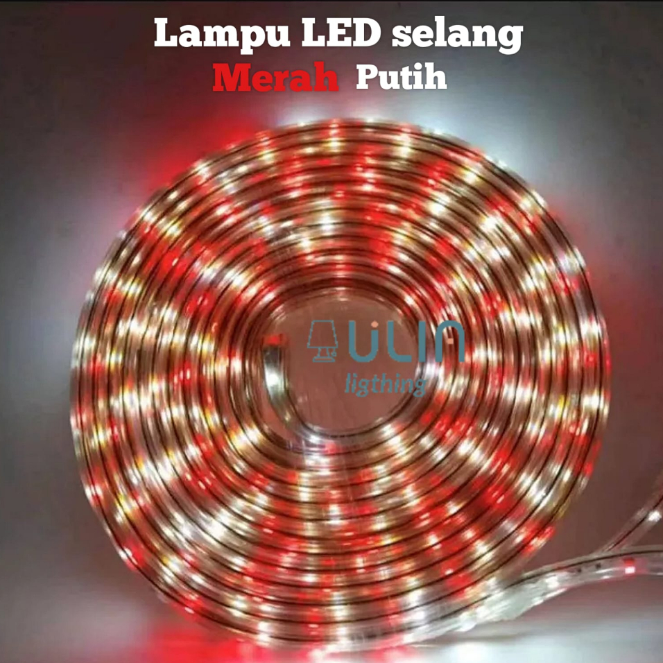 LAMPU STRIP 220V METERAN MERAH PUTIH RGB SELANGWARNA WARNI AGUSTUS PROMO MERDEKA LED PESTA HIAS ROPE LIGHT VIRAL SMD 2835 / 3528