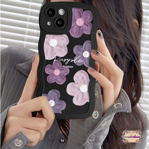 SS833 SOFTCASE SILIKON CASE CASING PURPLE FLOWER OIL PAINTING FOR XIAOMI REDMI A1 A2 PLUS 4A 4X 5A 6 6A 8 8A PRO 9 9A 9C 10A 9T 10 5G 10C POCO C40 12 12C 11A SB5656