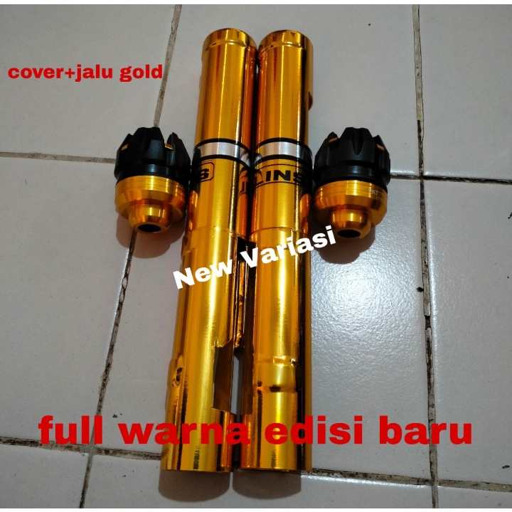 COVER SHOCK DEPAN FULL WARNA HONDA BEAT SCOOPY VARIO 110 125 150 PLUS JALU AS-GOLD