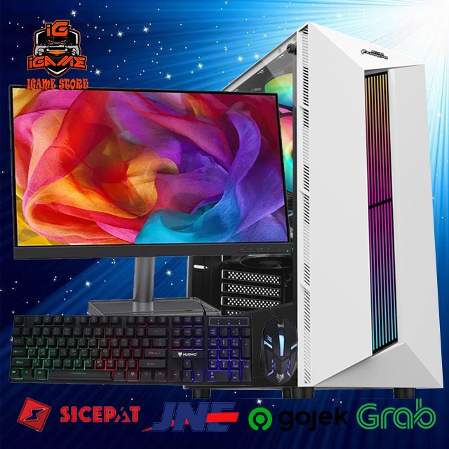 PC LENGKAP FULL SET GAMING Intel Core i5 10400F I MONITOR 24&quot; EDITING GAMING