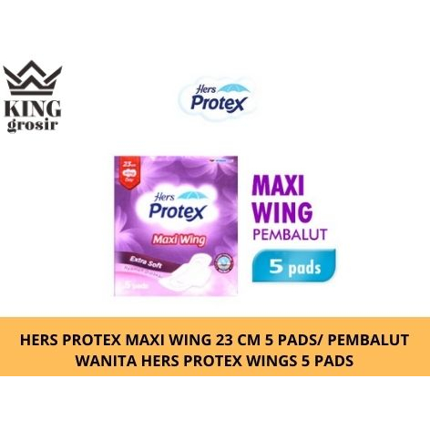 Hers Protex Maxi Wing 23 cm 5 pads/ Pembalut Wanita Hers Protex Wings