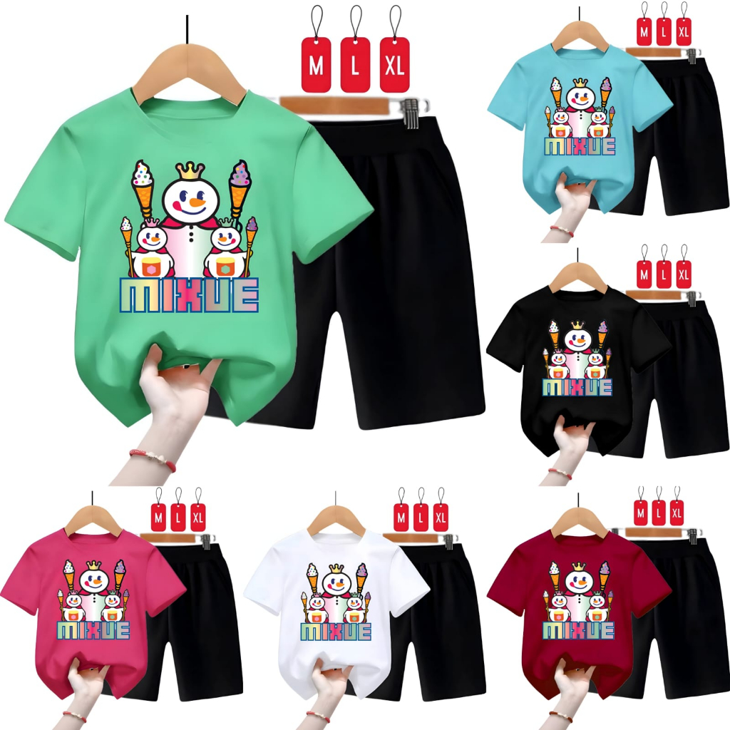Setelan Koas Anak Anak Mixue Team Bayar Ditempat