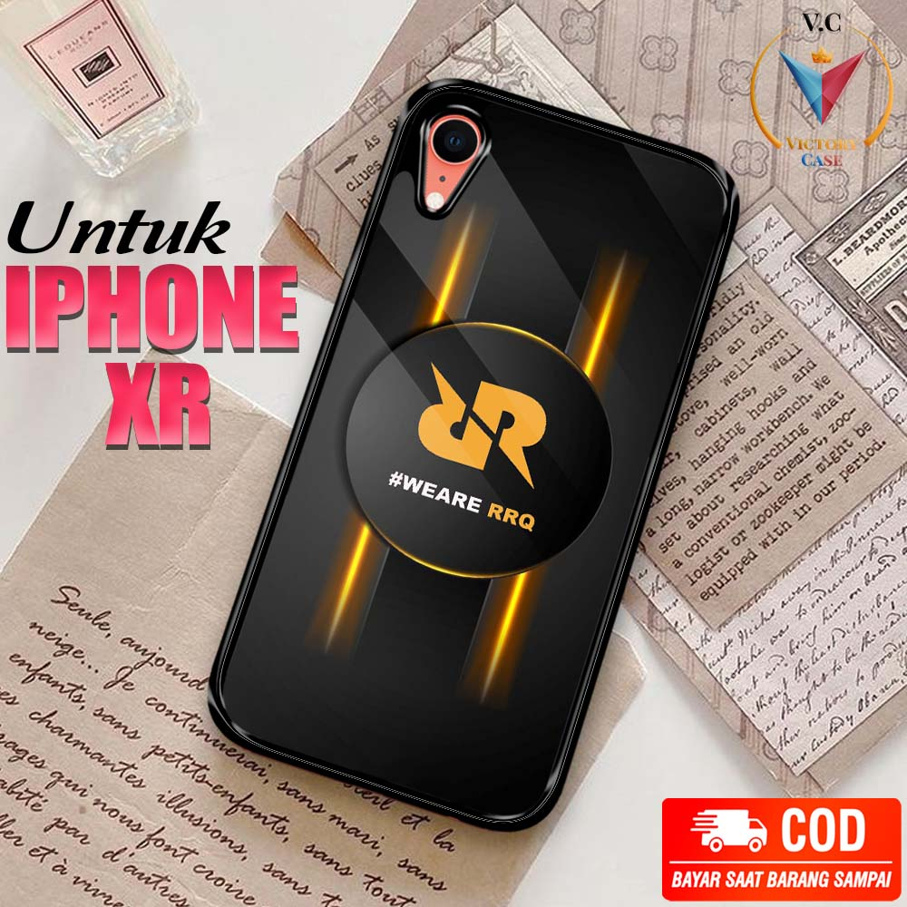 Case Iphone XR Victory Case [ RRQ ] Case Hp Glossy Casing Hardcase Softcase Bisa cod