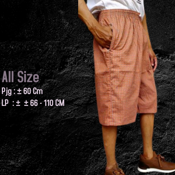 Celana Pria 7/8 Kolor Wanita Celana Pendek Hawai Santai Rumahan Celpen Cewek Katun Jepang