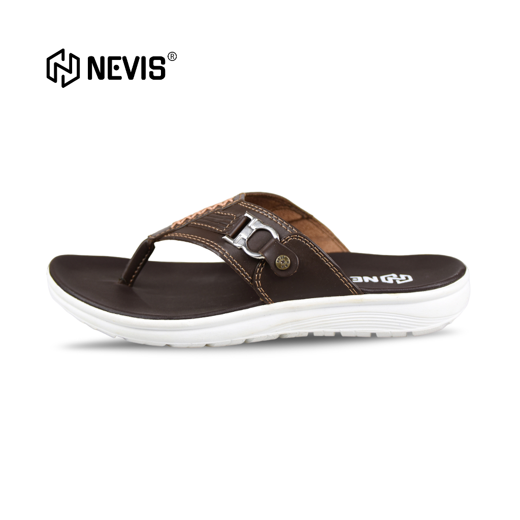 NEVIS Sandal Pria Jepit Japit Kulit - Arka