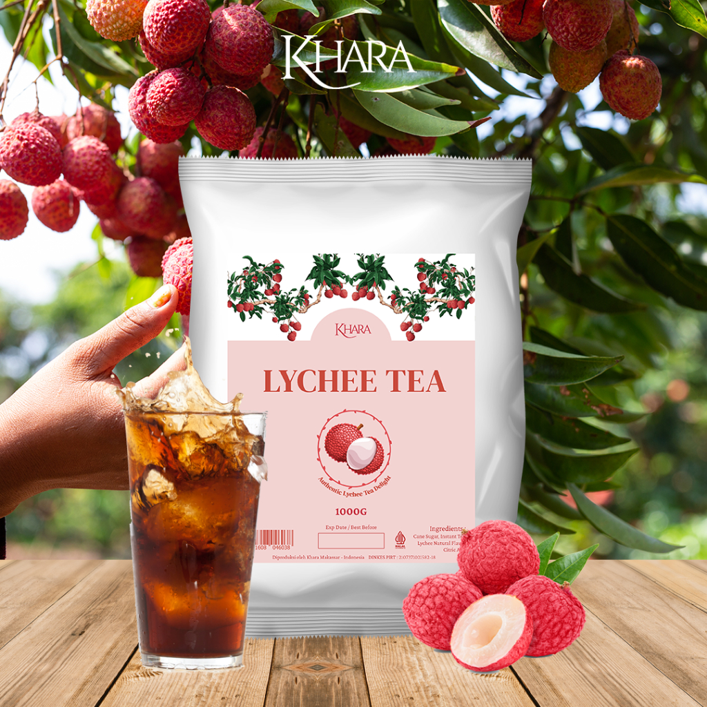 

Bubuk Minuman Rasa Lychee Tea 1kg - Khara Lychee Tea Flavoured Powder 1kg