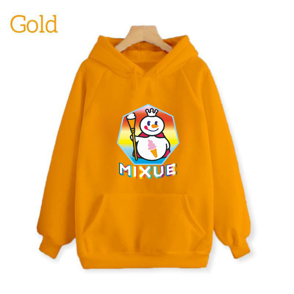 Sweater Hoodie Anak Cewek Cowok Mixue Pelangi