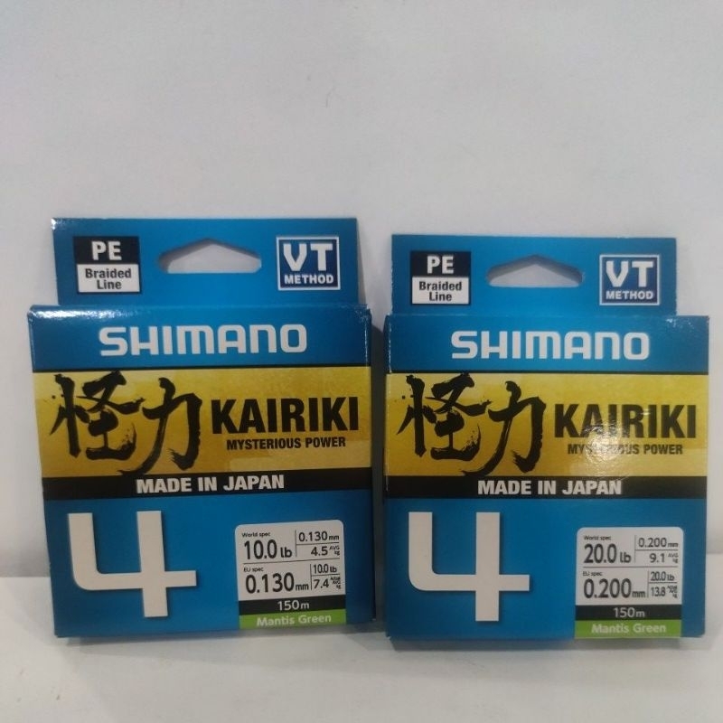 SENAR PE SHIMANO KAIRIKI X4 10 LBS -50 LBS 150M