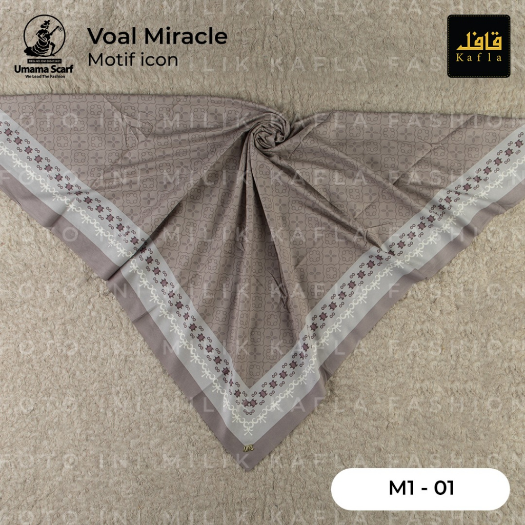 Hijab Voal Miracle Motif LC Metal Logo Umama Scarf