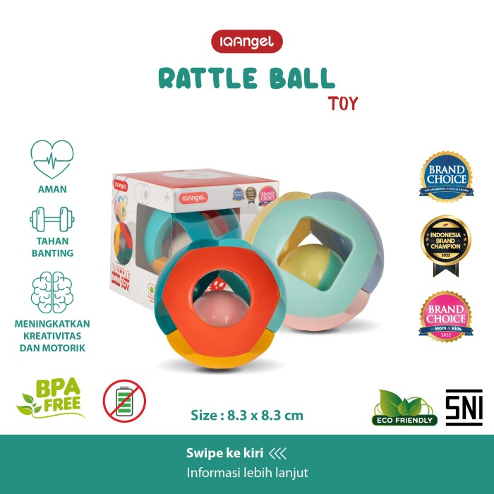 Mainan anak IQ Angel Rattle Ball Toy IQ0142