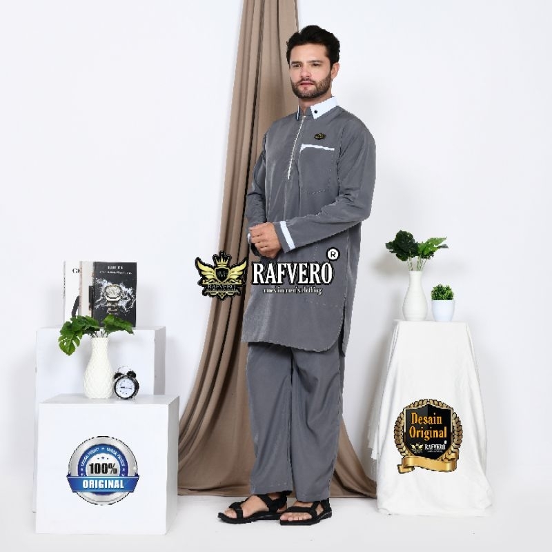 Setelan Baju Koko Pria Al Khan ORIGINAL RAFVERO - Baju Muslim Pria