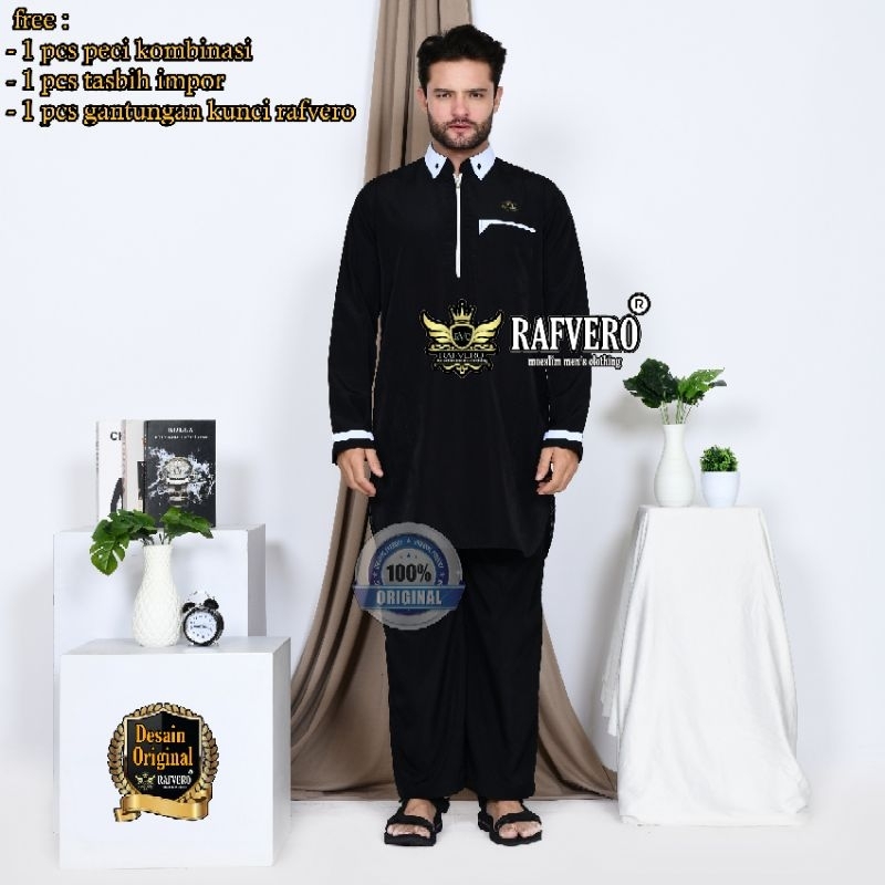 Setelan Baju Koko Pria Al Khan ORIGINAL RAFVERO - Baju Muslim Pria