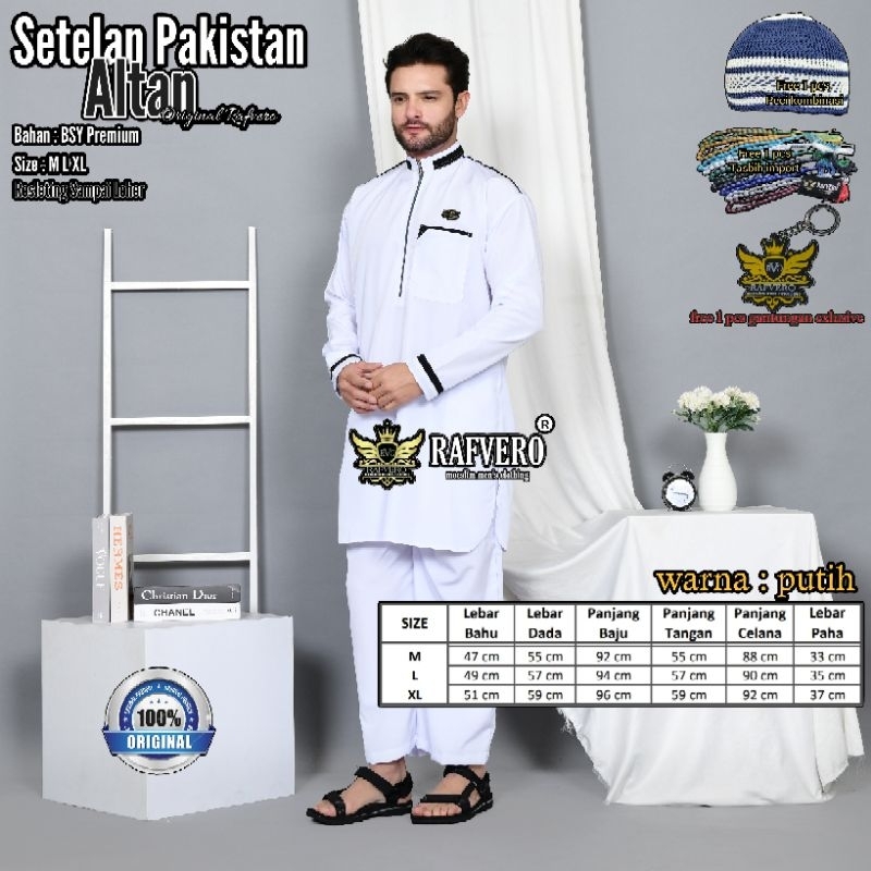 Setelan Pakistan Altan ORIGINAL RAFVERO - Baju Koko Pria